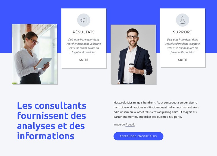 Nous fournissons des solutions intégrées Conception de site Web