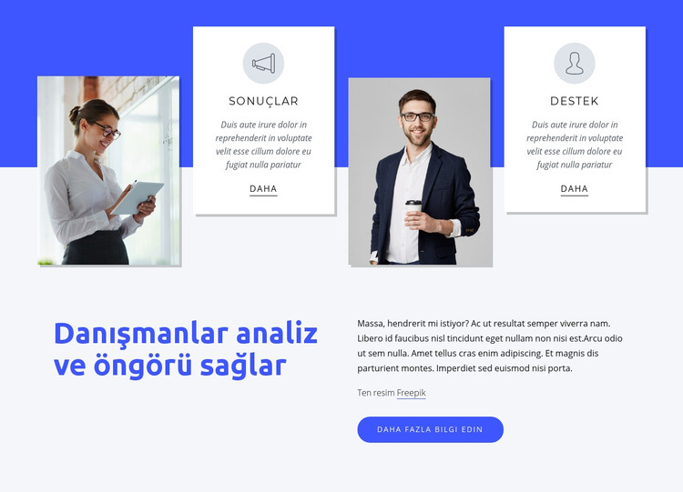 Entegre çözümler sunuyoruz HTML Şablonu