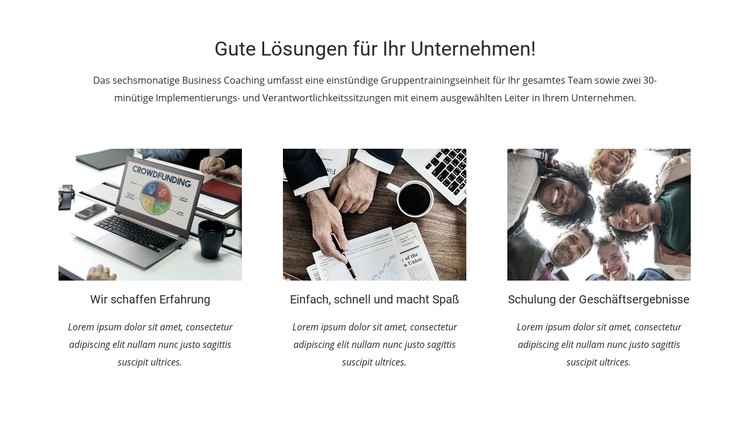 Lösungen für Unternehmen CSS-Vorlage