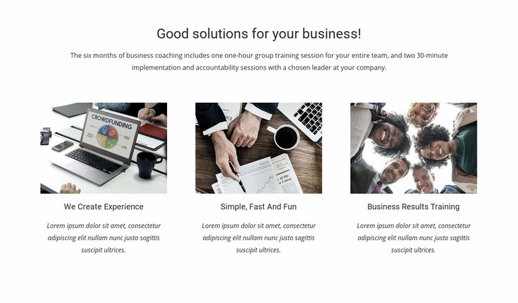 Solutions for business Elementor Template Alternative
