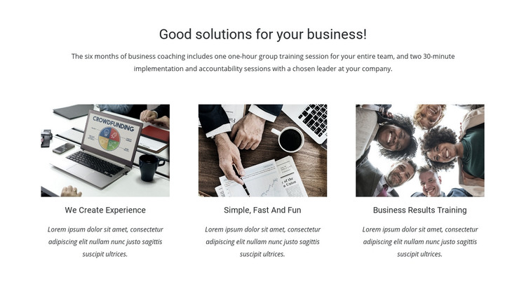 Solutions for business Homepage Design