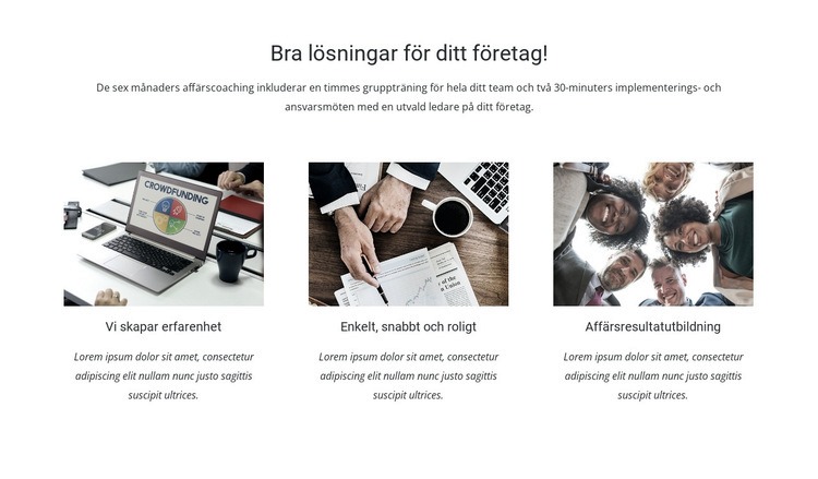 Lösningar för företag HTML-mall