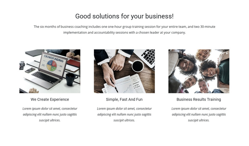 Solutions for business Wix Template Alternative