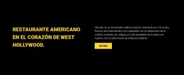 Restaurante Americano Sitio Web De Comida