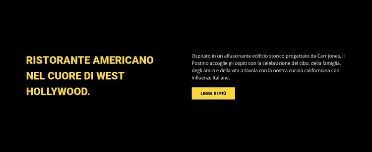 Ristorante americano Costruttore di siti web HTML