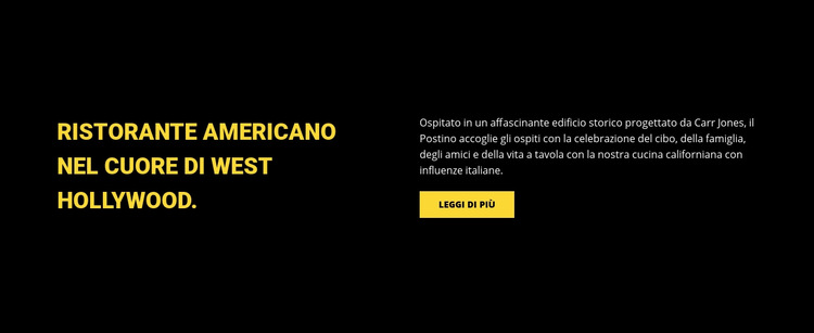 Ristorante americano Modello di sito Web