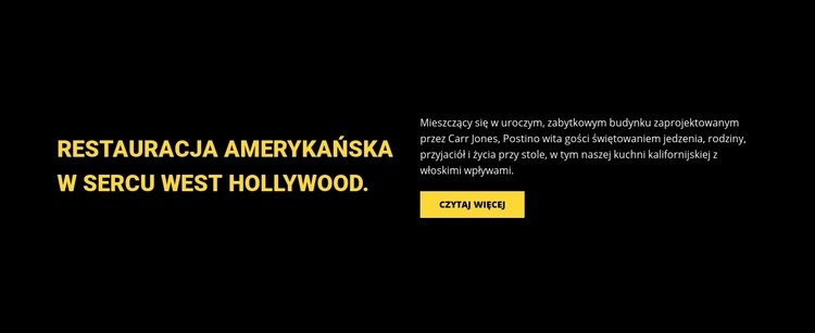 Restauracja amerykańska Kreator witryn internetowych HTML