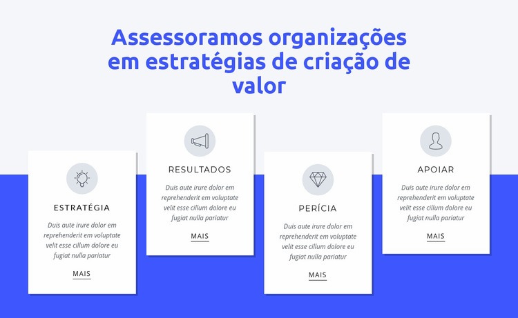 Nós trazemos uma nova perspectiva Modelo de uma página