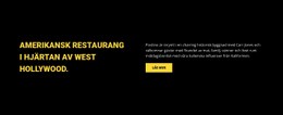 HTML-Sida För Amerikansk Restaurang