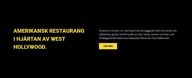 Amerikansk restaurang HTML-mall