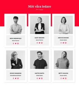 Möt Våra Ledare - Bästa Designen Av Webbplatsmall