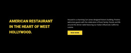 American Restaurant - Simple Website Template