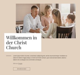 Willkommen In Der Crist Church Site-Vorlage