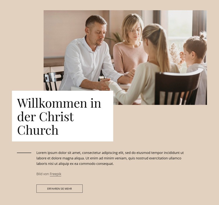 Willkommen in der Crist Church HTML Website Builder