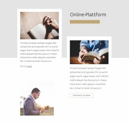 Online-Plattform Der Kirche - Modernes Website-Design