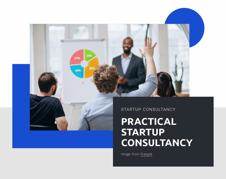 Practical startup consultancy Landing Page