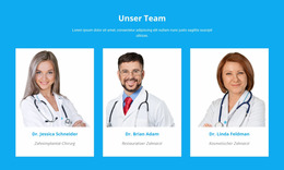 Unser Medizinisches Team – Kostenloses Professionelles Joomla-Template