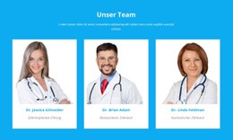 Unser Medizinisches Team - Einfache Zielseite