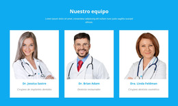 Nuestro Equipo Médico: Plantilla HTML Adaptable