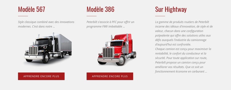 Services de logistique automobile Maquette de site Web