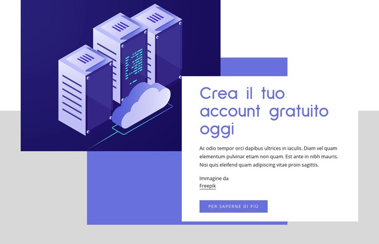 Servizi di cloud hosting Modelli di Website Builder