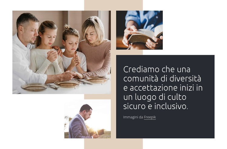 La comunità è il modo in cui cresciamo Un modello di pagina