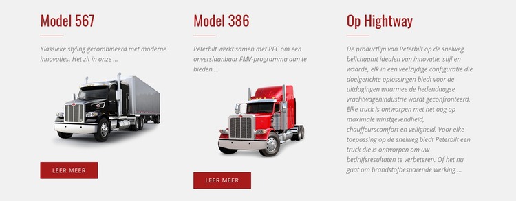 Auto logistieke diensten Website mockup