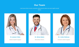 Our Medical Team - HTML Page Creator