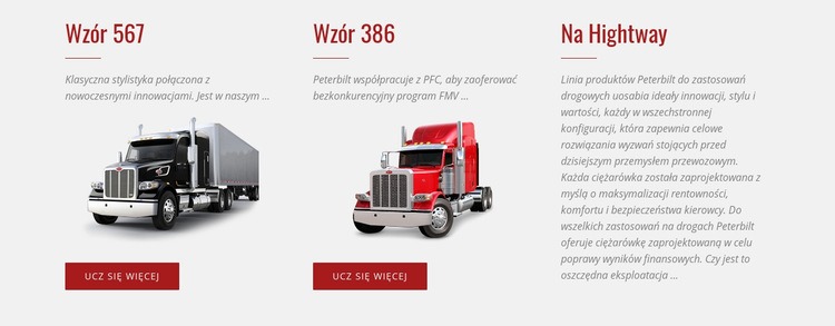 Usługi logistyki samochodów Makieta strony internetowej