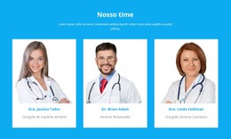 Nossa Equipe Médica Modelos De Website Médico
