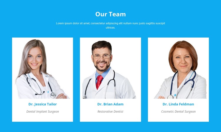Our Medical Team Static Site Generator