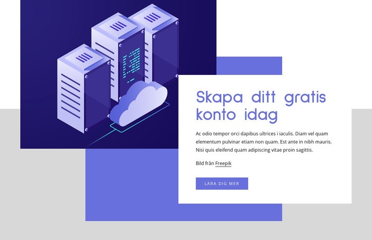 Cloud hosting -tjänster WordPress -tema