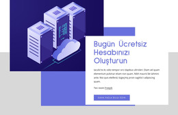 Bulut Barındırma Hizmetleri - Ücretsiz Web Sitesi Şablonu