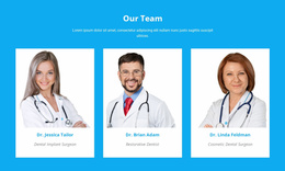 Our Medical Team - Simple Website Template