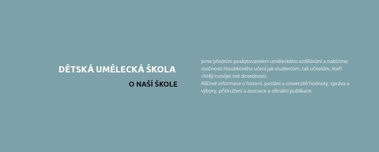 Text o škole Šablona CSS