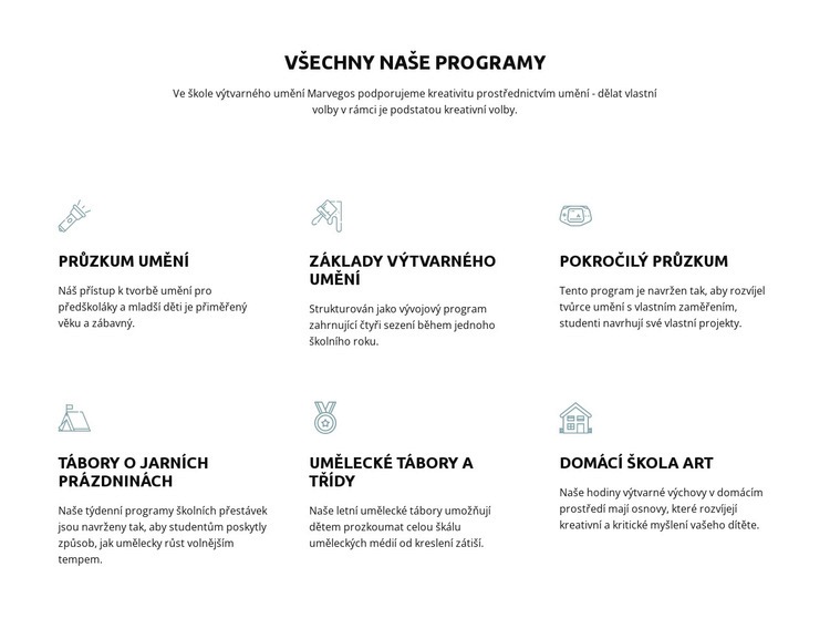 Všechny naše vzdělávací programy Šablona