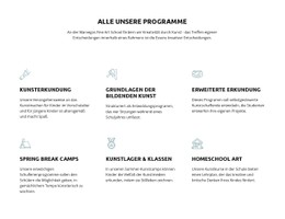 Responsive HTML Für Alle Unsere Bildungsprogramme