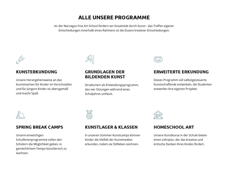 Alle unsere Bildungsprogramme WordPress-Theme