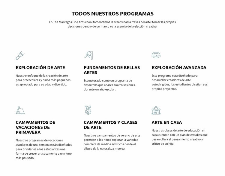 Todos nuestros programas educativos Creador de sitios web HTML