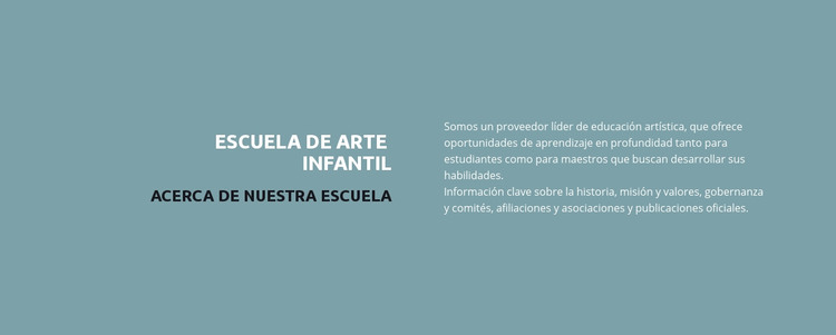 Texto sobre la escuela Plantilla HTML