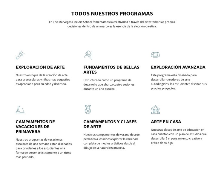 Todos nuestros programas educativos Plantilla