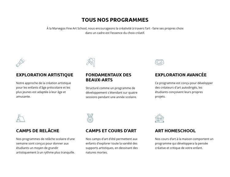 Tous nos programmes de formation Conception de site Web