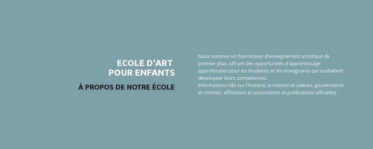 Texte sur l'école Modèles de constructeur de sites Web