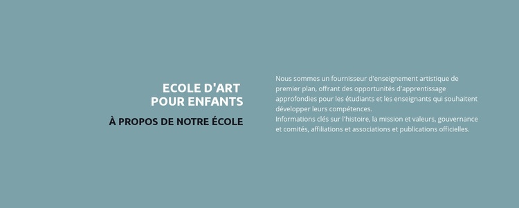 Texte sur l'école Modèle d'une page