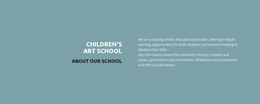 Text About School - Responsive Homepage Design