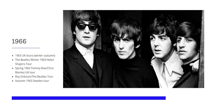 British musical quartet Homepage Design