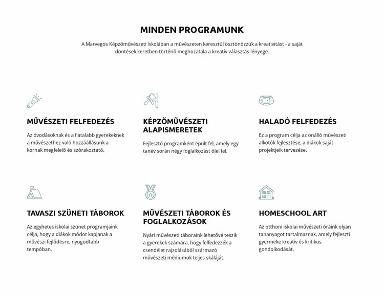 Minden oktatási programunk CSS sablon