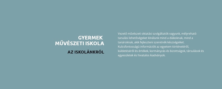 Szöveg az iskoláról HTML Sablon