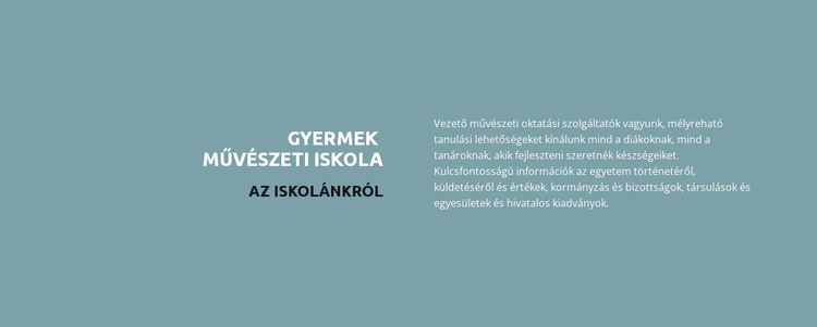 Szöveg az iskoláról Weboldal sablon