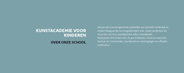 Homepaginasecties Voor Tekst Over School